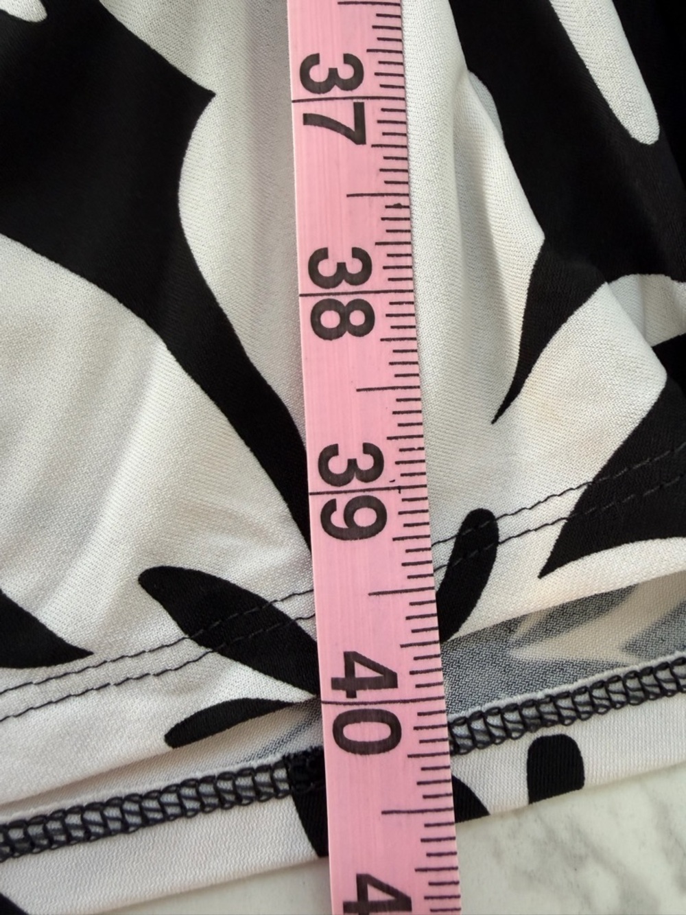 White House Black Market Black & White Floral Wrap-Style Midi Dress - Picture 6 of 6